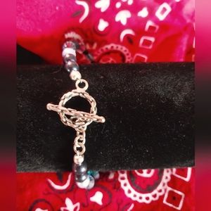 Sterling silver clasps fresh water pearls beautiful crystals blue teal and pearl